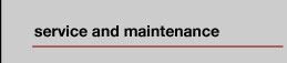 service and maintenance